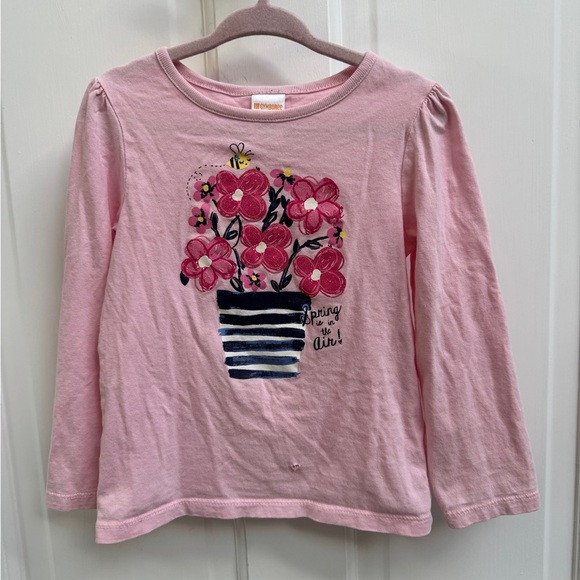 Gymboree Other - Gymboree 3T Girls Spring is in the Air Pink Long Sleeve Floral Tee Shirt Blouse